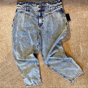 Eloquii High Waisted Acid Wash Jeans